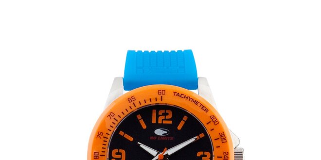 Oranžovo-modro-zelené analogové hodinky No Limits