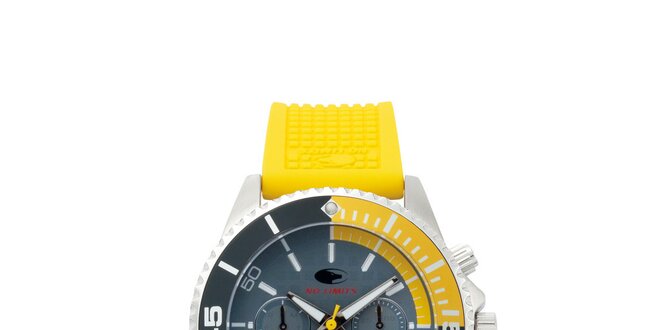 Žluté analogové hodinky s minerálním sklíčkem No Limits