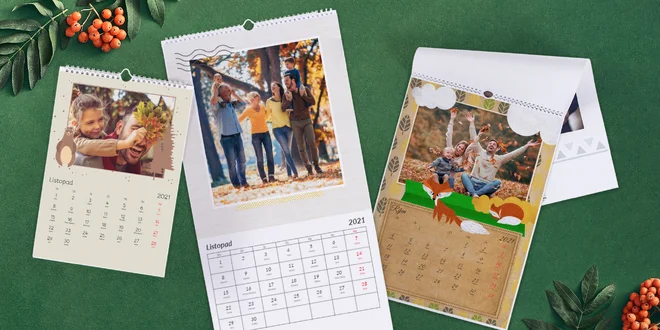 Nástěnné nebo stolní fotokalendáře: A5, A4, A3 i XL