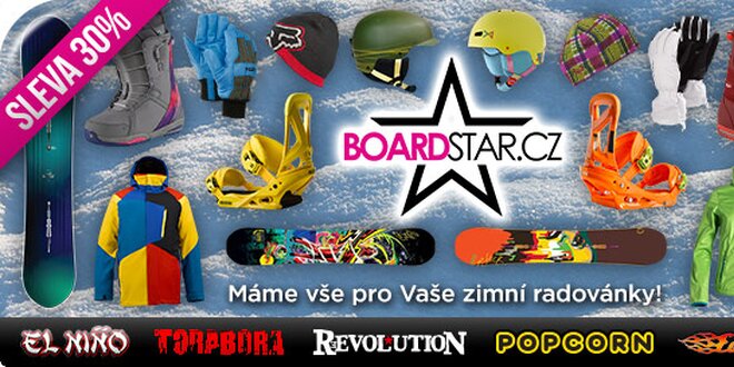 30% sleva komplet sortiment BoardStar.cz