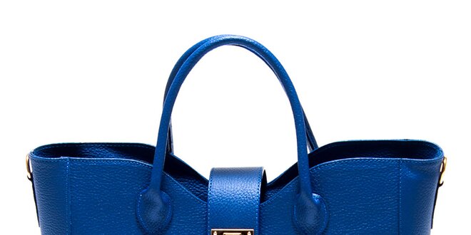 Dámská modrá hranatá kabelka se zámečkem Roberta Minelli