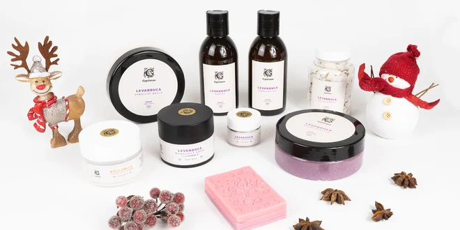 Vianočné darčekové kazety kozmetiky Cyprianus