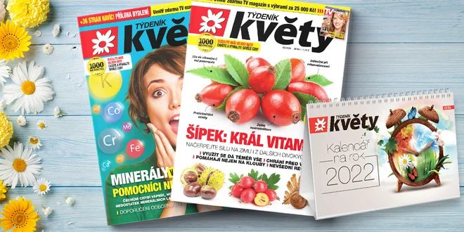 Předplatné časopisu Květy a stolní kalendář 2022