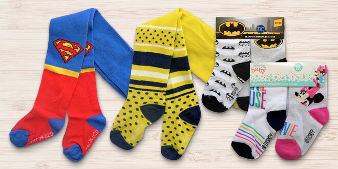 Ponožky a punčocháče pro malé superhrdiny