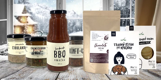 Veganské dobroty: omáčky i Trhaný seitan a Konfit