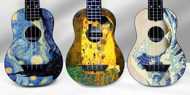 Sopránová ukulele s motivy slavných obrazů