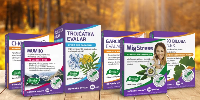 Doplňky stravy Evalar: imunita, paměť i stres