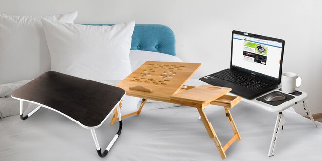 Skládací stolky pod notebook: na gauč i do postele