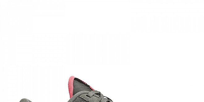 Dámské šedé fitness boty New Balance s růžovými detaily