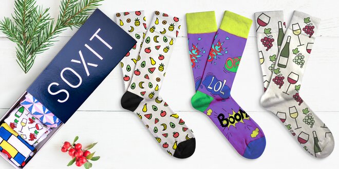 Sety designových ponožek Soxit pro děti i dospělé