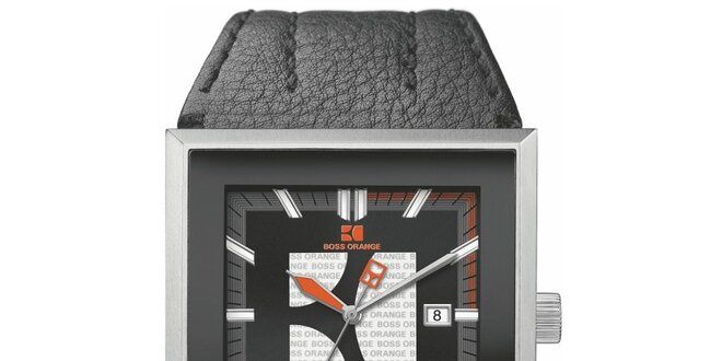 Pánské černé analogové hodinky Hugo Boss Orange