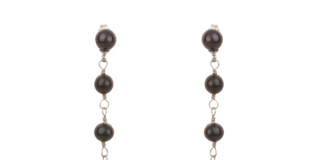 Dámské černé perlové náušnice Orchira