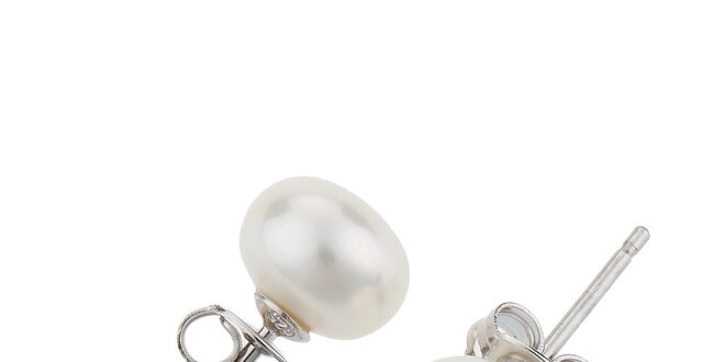 Dámské náušnice s bílými perlami Orchira