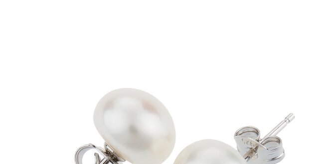 Dámské náušnice s bílými perlami Orchira