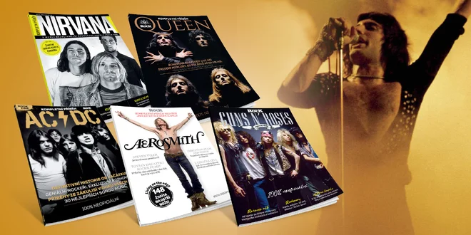 Knihy Queen, AC/DC, Nirvana, Aerosmith, Guns N' Roses