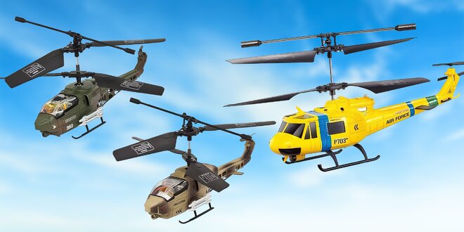 Helikoptéra nebo dva vrtulníky na dálkové ovládání
