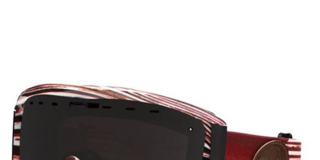 Bílo-červené vzorované brýle Smith s kouřovými skly