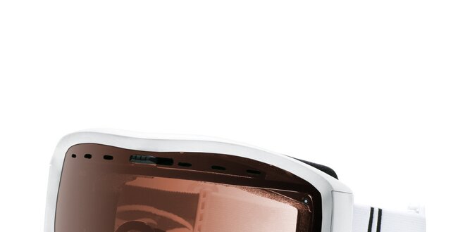 Bílé lyžařské brýle Smith s hnědými sklíčky