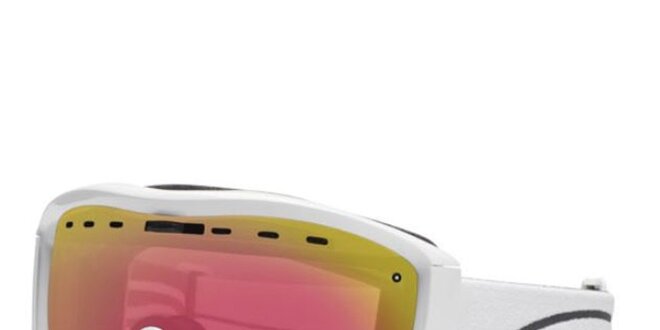 Bílé lyžařské brýle Smith s duhovými sklíčky