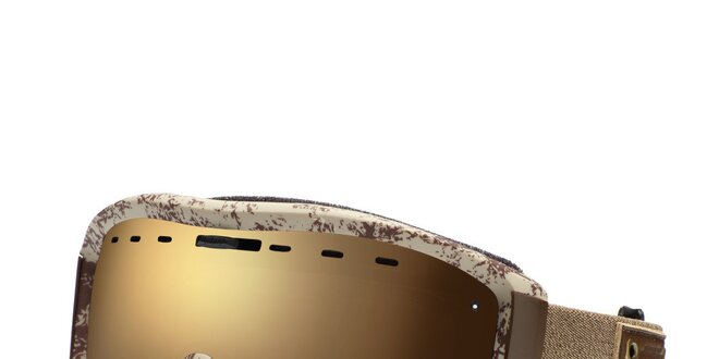 Krémovo-hnědé lyžařské brýle Smith se vzorkem