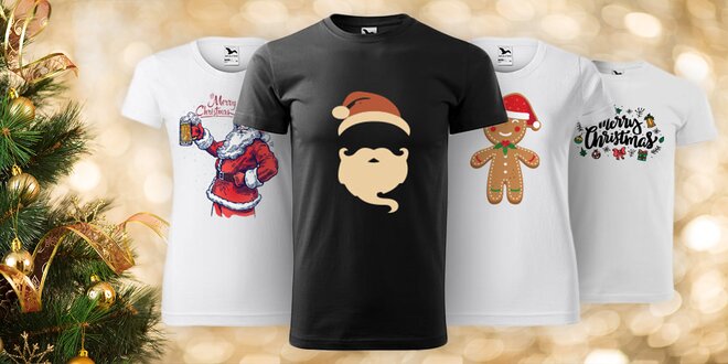Dámská a pánská trička s vánočními motivy