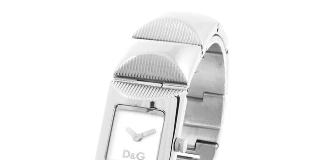 Dámské ocelové hodinky s reliéfním řemínkem Dolce&Gabbana