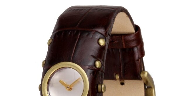 Dámské hnědé hodinky s cvočky Dolce&Gabbana