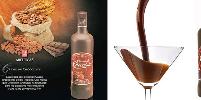 Licor De Ron Chocolate 0,7l (17%) Čokoládovo-krémový likér z Kanárských ostrovů.