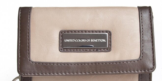 Dámská hnědo-béžová peněženka Benetton