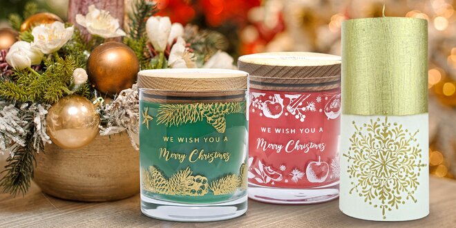 Vonné svíčky s vánočními motivy i aroma lampy