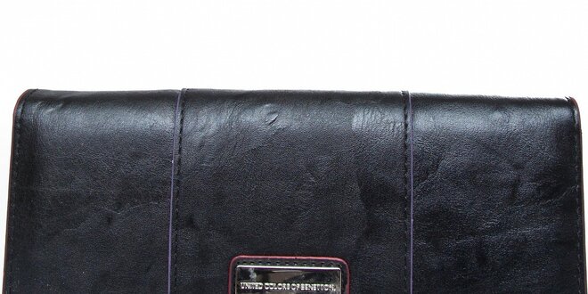 Dámská černá peněženka Benetton s barevnými detaily