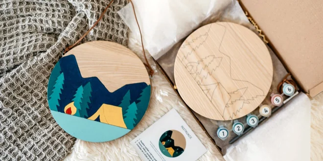 Dřevěné kreativní sady s nádechem hygge