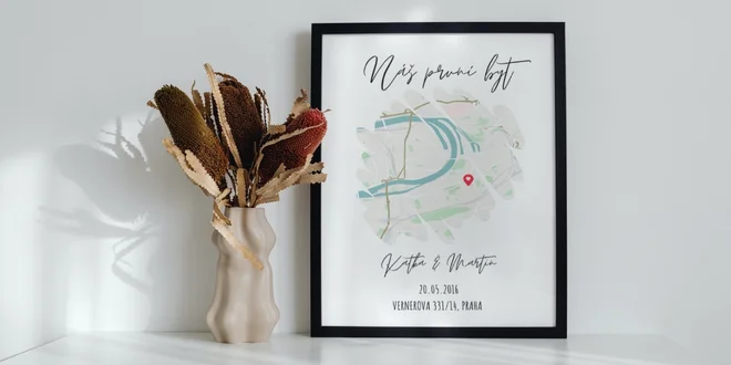 Mapa místa vašeho životního okamžiku: formát A5–A3