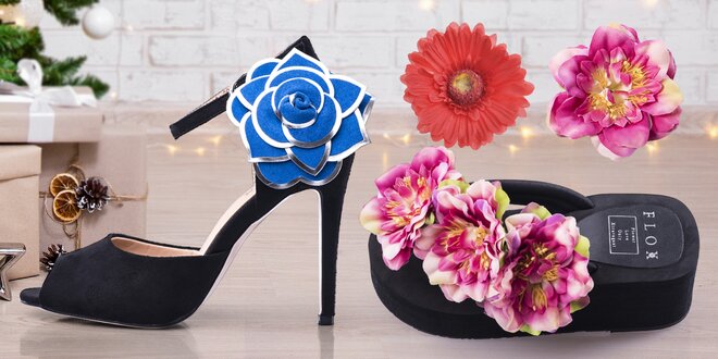 Vouchery na Flox shoes s vyměnitelnými květinami