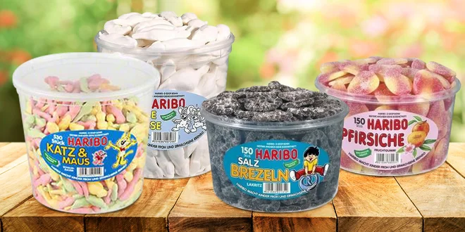 Bonbony Haribo: 16 druhů oblíbených pamlsků