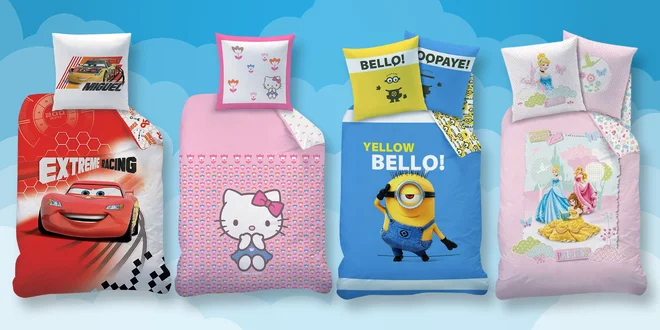 Dětské povlečení se Spidermanem i Hello Kitty