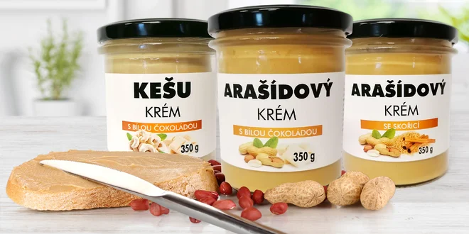 Ořechové krémy bez konzervantů: 100% i ochucené