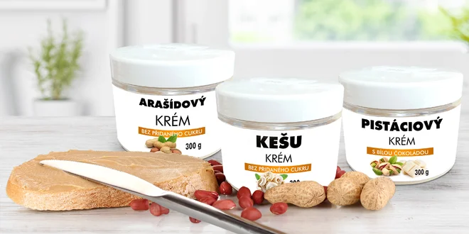 Ořechové krémy bez konzervantů: 100% i ochucené
