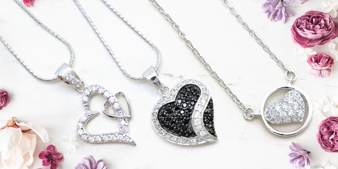 Srdeční záležitost: stříbrné přívěsky a náhrdelníky