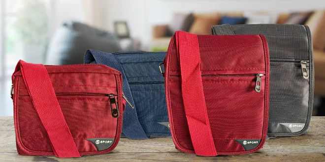 Praktická unisex taška přes rameno: 2 rozměry