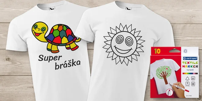 Vybarvovací trička s motivem pro děti i dospělé