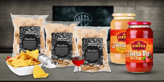 Doma jako v kině: balíčky nachos i salsy k namáčení