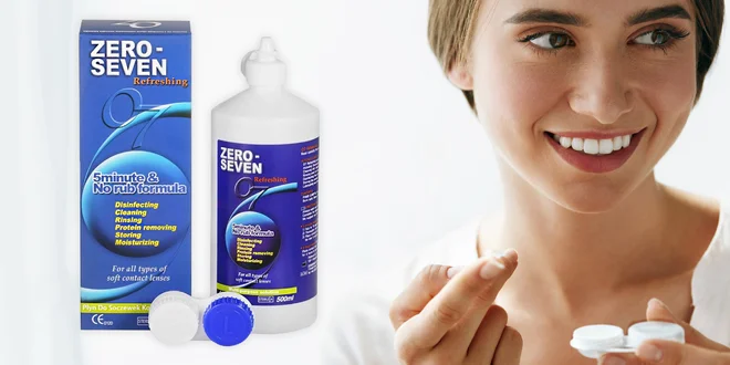 Roztok na kontaktní čočky Zero-seven: 500-1500 ml