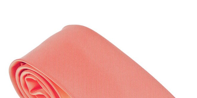 Luxusní pastelově oranžová kravata Castellet Barcelona
