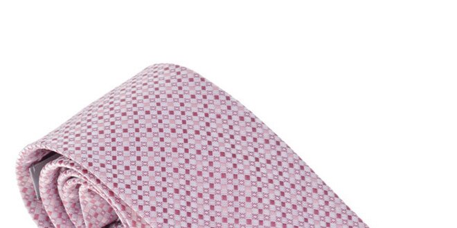 Luxusní růžová kravata s detaily Castellet Barcelona