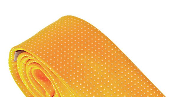 Luxusní žlutá kravata Castellet Barcelona