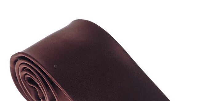 Luxusní tmavě hnědá kravata Castellet Barcelona