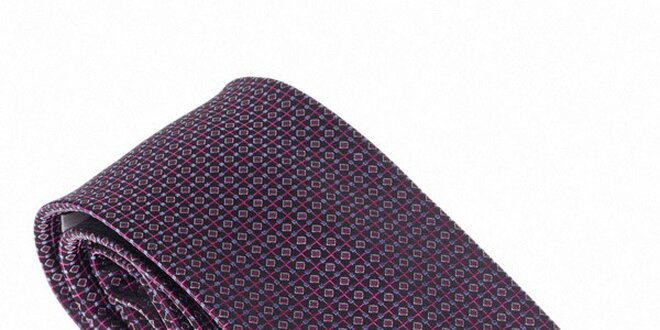 Luxusní fialovomodrá kravata Castellet Barcelona