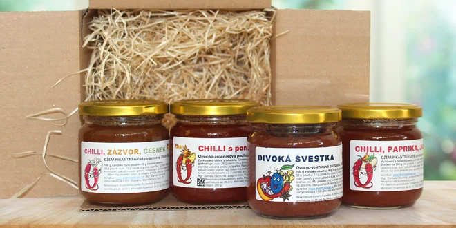 Balíček chilli džemů z českého ovoce i zeleniny