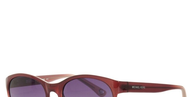 Dámské hnědé sluneční brýle Michael Kors s fialovými sklíčky